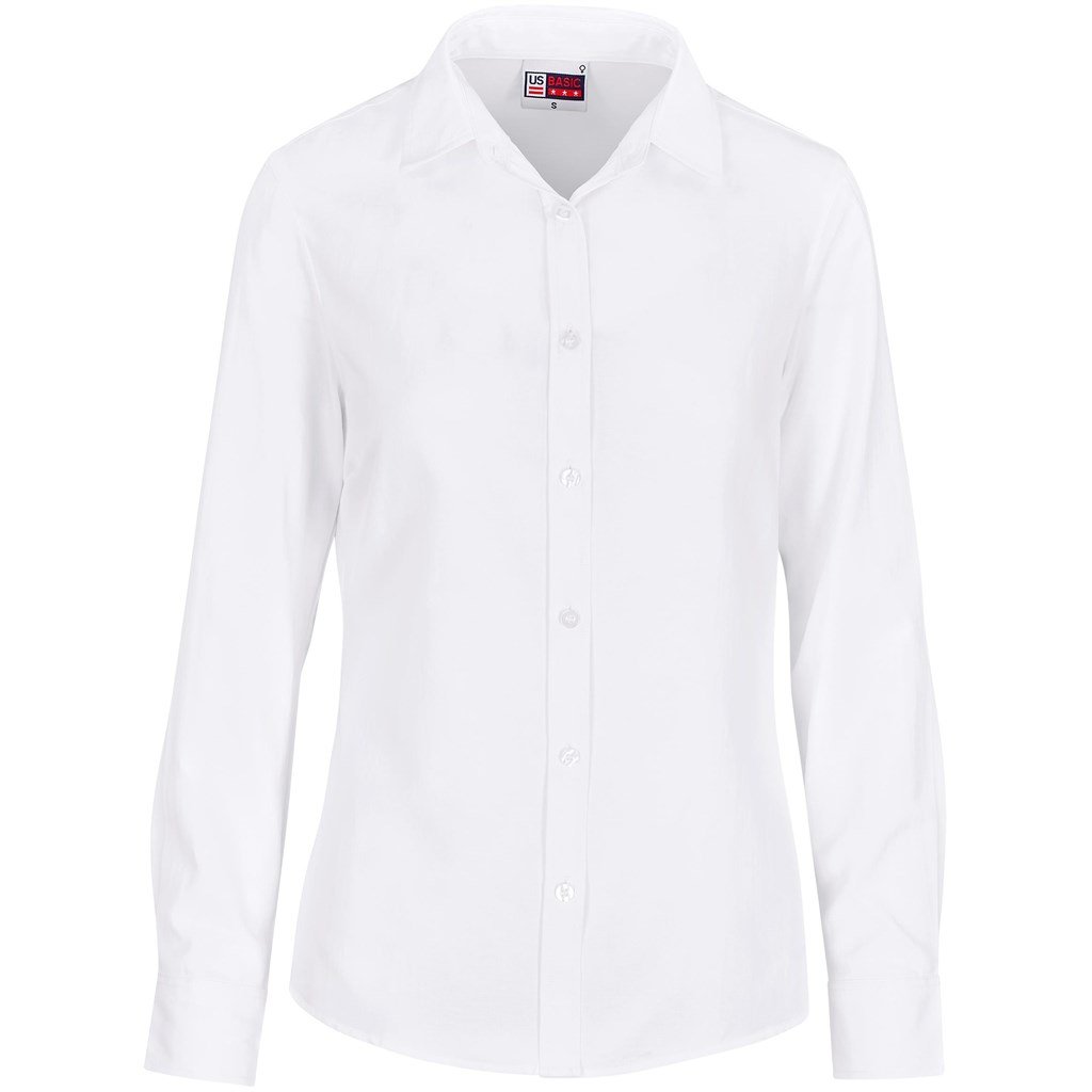 Altitude Long Sleeve Oxford Shirt - Ladies - white