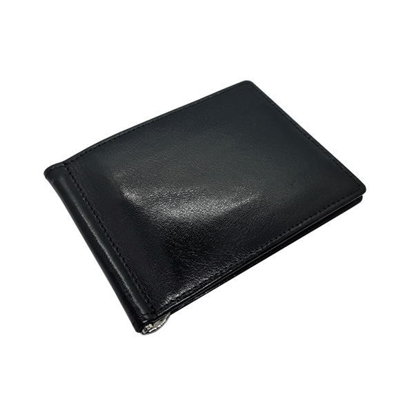 Vitello Leather Money Clip - black (6694)