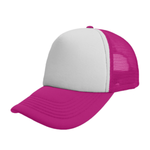 Foam Polysnap Curved Peak - cerise/white (S19500)