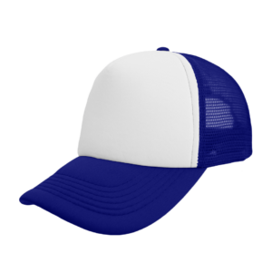 Foam Polysnap Curved Peak - royal blue/white (S19500)