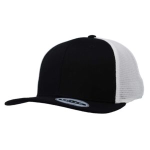 Uflex Polycotton 6 Panel Trucker - black/white (U23602)
