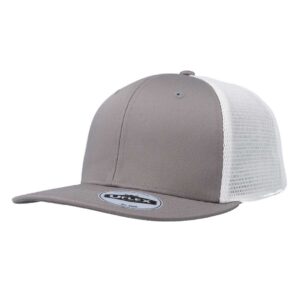 Uflex Polycotton 6 Panel Trucker - grey/white (U23602)