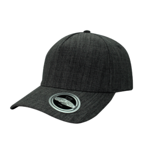 Uflex 5 Panel Curved Peak Snapback - charcoal melange (U15518)