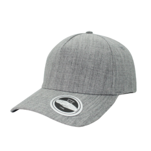 Uflex 5 Panel Curved Peak Snapback - grey melange (U15518)