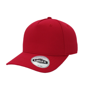 Uflex 5 Panel Curved Peak Snapback - red (U15518)