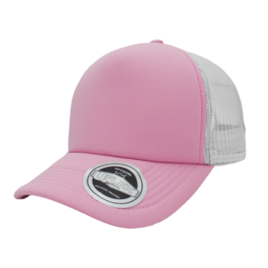 Uflex Curved Peak Trucker Cap - pink/white (U15502)