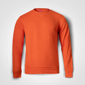 Basic Crew Neck Sweater - orange
