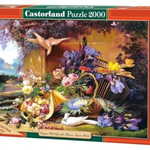 Elegant Still Life with Flowers (2000 Piece Puzzle)