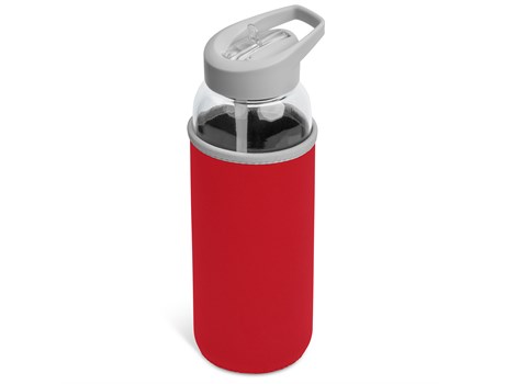 Kooshty Sipper Neo Glass Water Bottle (850ml) - red (KS-1041)