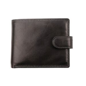 Wallet with Credit Card Flap and Coin Purse - Dakota Leather - black (9920)
