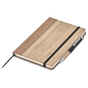 Okiyo Eri Bamboo and Cork Notebook and Pen Set (OK-163)