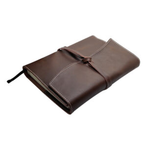 A5 Griffin Trifold Notebook - Genuine Leather - brown (9958)