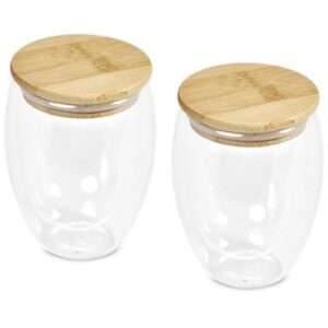 Okiyo Moco Double-Wall Glass Cup Duo Set (OK-1141)