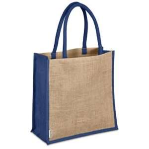 Okiyo Okinawa Large Jute Tote - blue (OK-430)