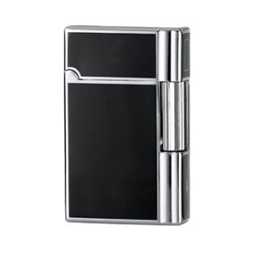 Eurojet Lighter - Single Flame Flint - Black/Silver (Ligh081)