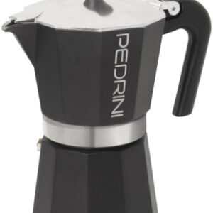 Pedrini Coffee Maker: Enamelled Aluminium 6 Cups - Anthracite (9114-8)