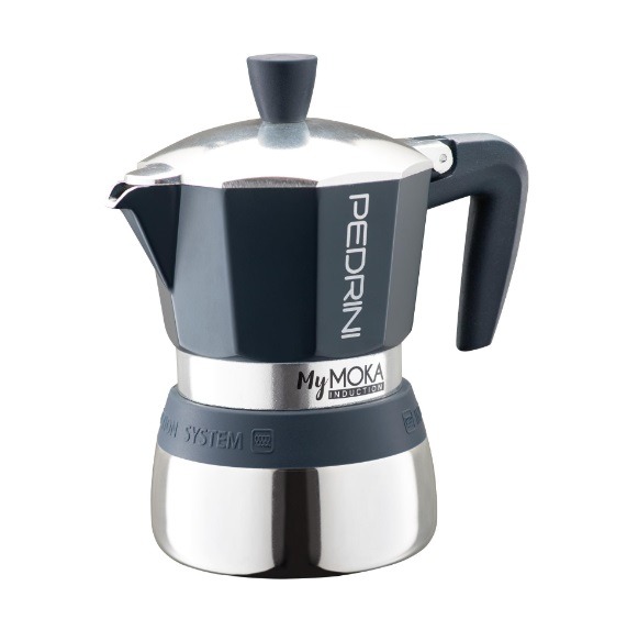 Pedrini Induction Coffee Maker 3 Cups - Navy (02CF095)