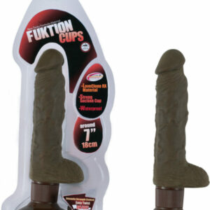 Fuktion Cups Black 7 Inch Multi-Speed Vibrator With Suction Cup