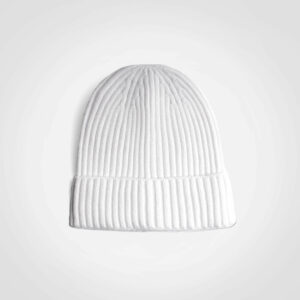 Glacier Ribbed Beanie - white