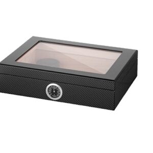 Cigar Humidor - Carbon Fibre Glass Top (HUM064)