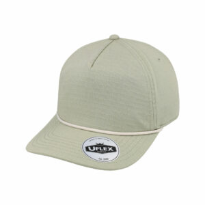 Uflex 5 Panel Ripstop Unstructured Cap - moss/silver birch (U23508)