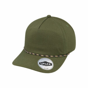 Uflex 5 Panel Ripstop Unstructured Cap - olive/black (U23508)
