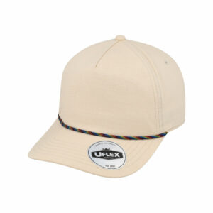 Uflex 5 Panel Ripstop Unstructured Cap - stone/black/rainbow (U23508)