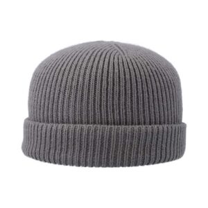 Cuffed Fishermen Beanie - grey (B2300)