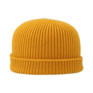 Cuffed Fishermen Beanie - mustard (B2300)