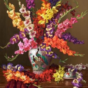 Gladioli in Chinese Vase (1000 Piece Puzzle)