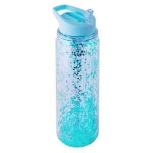 Glitter 1 Litre Water Bottle - turquoise (P2623F)