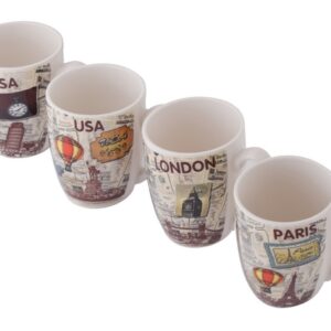 Java Jetsetter 4-Piece Mug Set (P2647-4Set)