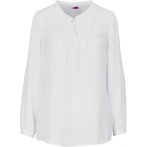 US Basic Long Sleeve Candice Blouse - Ladies - white