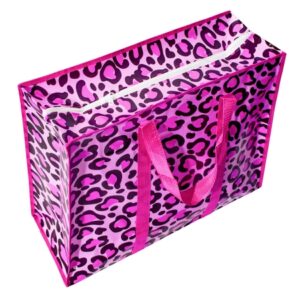 Leopard Print Shopper Bag - pink (BAG160P)