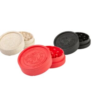Tobacco Grinder - The Bulldog 2pc Plastic Eco Grinder (Assorted) (TBGR067)