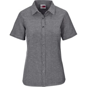 US Basic Short Sleeve Oxford Shirt - Ladies - dark grey (UB-184)
