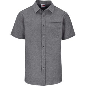 US Basic Short Sleeve Oxford Shirt - Mens - dark grey (UB-183)