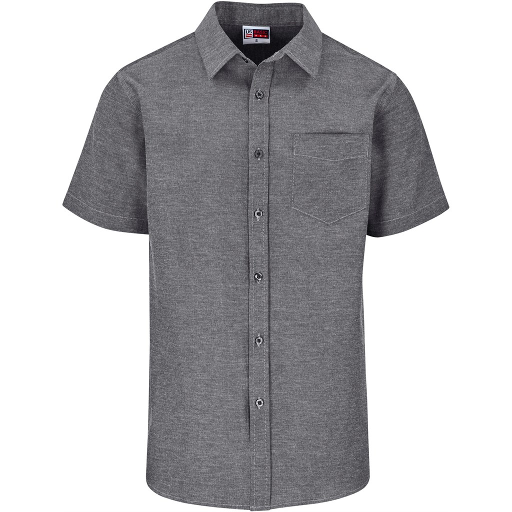 US Basic Short Sleeve Oxford Shirt - Mens - dark grey (UB-183)