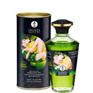 Shunga Aphrodisiac Warming Oil - Green Tea, 100ml