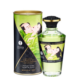 Shunga Aphrodisiac Warming Oil - Midnight Sorbet, 100ml