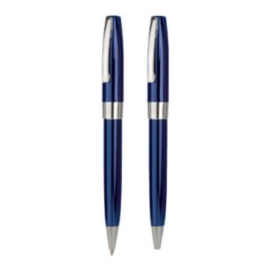 Bettoni Mantis Metal Ballpen and Pencil Set - Blue (B1925)