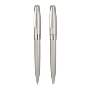 Bettoni Mantis Metal Ballpen and Pencil Set - Silver (B1925)
