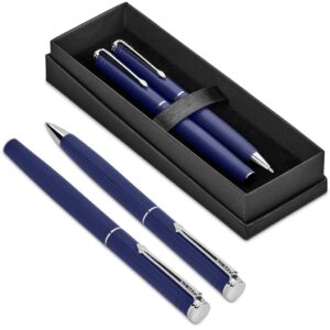 Alex Varga Mollino Ball Pen and Rollerball Set - navy (AV-1224)