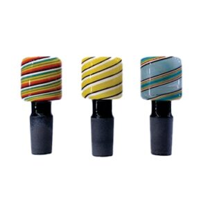 Glass Bong Accessories - Patterned Glass Bowl, 14mm, Assorted (BNGA35)