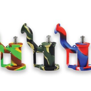 Silicone Dab Rig (Assorted) - 14.5cm (Bong079)