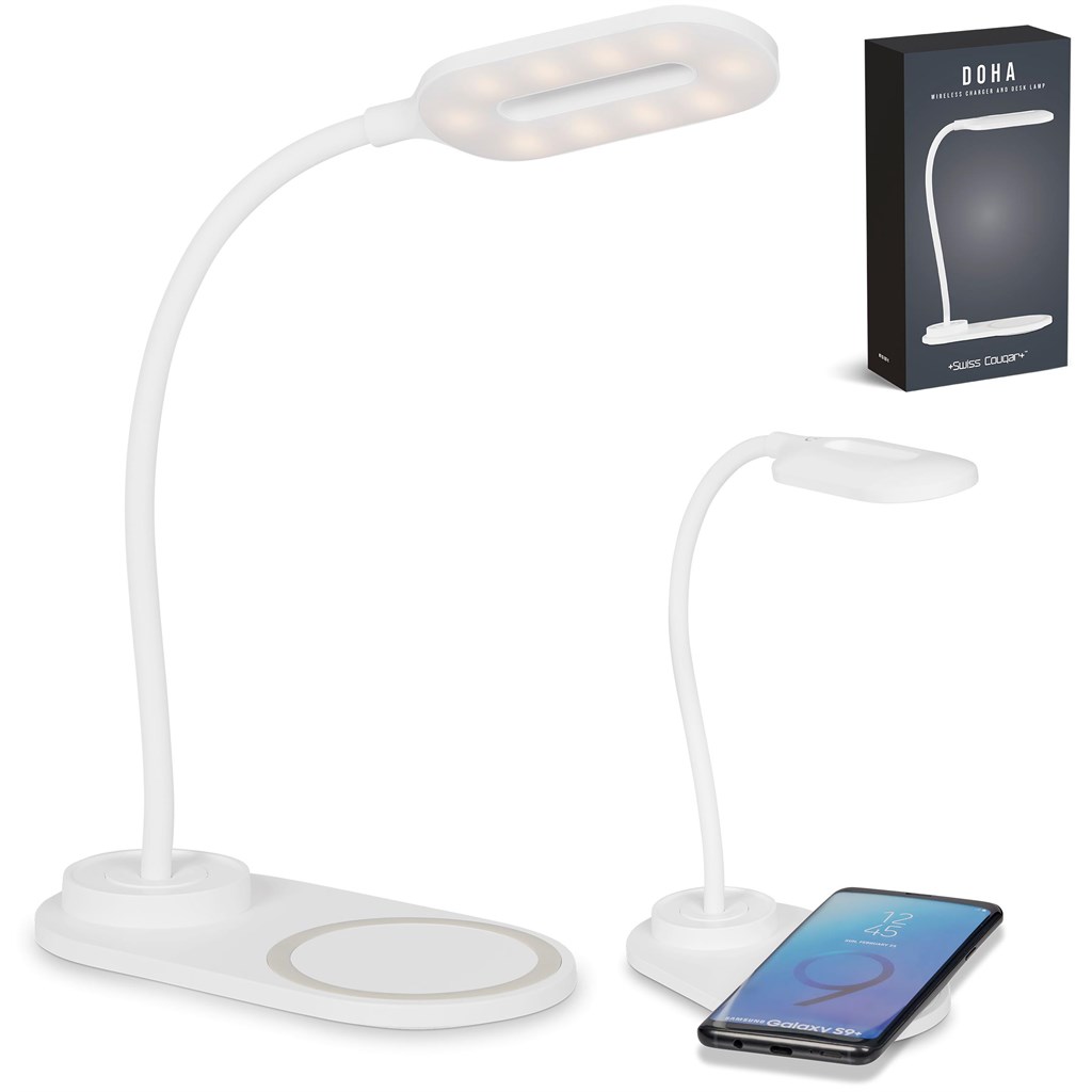 Swiss Cougar Doha Wireless Charger and Desk Lamp (SC-387)
