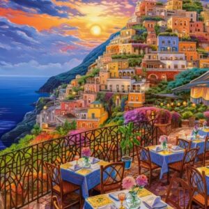 Romantic Positano Evening (1500 Piece Puzzle)