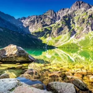Sunrise at Morskie Oko, Tatras, Poland (1500 Piece Puzzle)