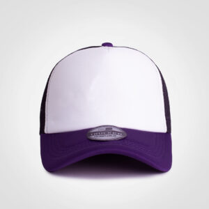 Vintage Trucker Three-Tone Cap - purple/white/black