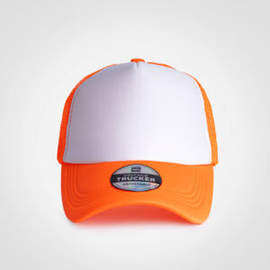 Vintage Trucker Two-Tone Cap - orange/white